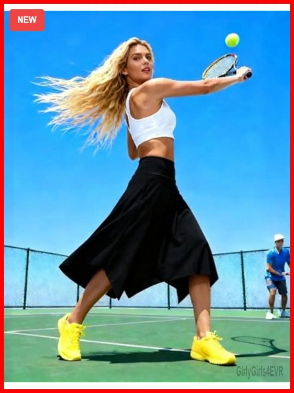 Women's High Waisted Athletic Skort with Pockets, Knee Length Tennis Golf Skirt